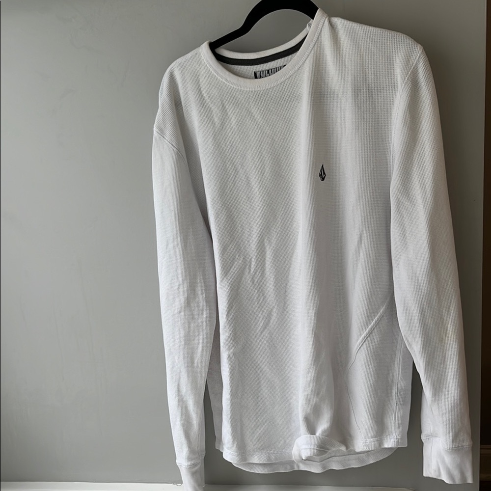 Volcom White Long Sleeve Tee Classic Design